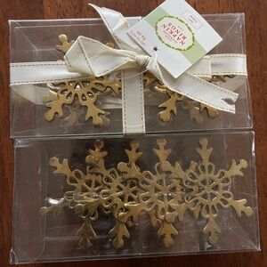 Set of 8 Target Gold snowflake napkin rings